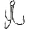 Generic 12# Ami da pesca tripli, confezione da 20 ganci da 1,3 cm L in acciaio al carbonio affilati e rotondi, gancio triplo spinato per acqua dolce e salata, nero