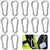 Kendwing 20 Pezzi Moschettone Acciaio Inox,Primavera Chiusa Moschettoni Piccoli Portante 36 KG,Multifunzione Argento Moschettoni Portachiavi per Fai Da Te,Pesca,Tende,Zaini,Viaggi ecc