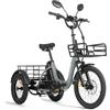 Antgooat Triciclo elettrico Antgooat AG1 Pro, bicicletta elettrica pieghevole per adulti, dotata di batteria da 48 V e 20 Ah, con un'autonomia fino a 150 km, dotata di portapacchi sia anteriore che posteriore,