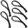 DEARMAMY 5 Pezzi Corda per Rete Trampolino, Ricambio Intrecciato Nero | Rete di Collegamento per Accessori Trampolino, Struttura Protettiva, Formato Portatile, Colore Nero, Pezzo di Ricambio