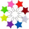 YANFALE Set da 40 Ciondoli Catarifrangenti a Forma di Stella per Bambini - con Catenelle per Zaini - Sicurezza Notturna per Passeggiate e Ciclismo - Gadget per Feste di Compleanno