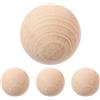 TEHAUX 4 Pezzi Palle Bocce in Legno per Gioco da Prato Leggero | Spiaggia, Uso Ricreativo All'aperto, Palline Sportive in Legno, Set per Gioco Palline