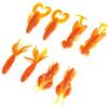 Generic Set di Esche Artificiali per Gamberetti da Pesca in Silicone da 25 Pezzi per Carpa Spigola, 3 Colori 4, Esche in Plastica Morbida, Compatibile con Texas Rig