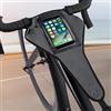 Drfeify Parasudore per Bici Poliestere TPU Parasudore per Telaio Bici 43 X 24 Cm con Borsa Porta Cellulare Assorbimento del Sudore Pieghevole Regolabile per Allenamento di Ciclismo Indoor