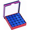 Jiawu Confezione da 50 Punte Blu da Incollare per Stecche da Biliardo e Snooker da 13 Mm, Punte di Ricambio in Pelle Resistente per Stecche da Biliardo, Migliore Controllo della Palla