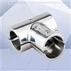 LSGGTIM 316 in acciaio inox Boat Deck Corrimano raccordo 60 gradi, T Fitting Rail Raccordi per Barche Marina Corrimano per Barche Supporto Flangia Base Corrimano Yacht Flansch Socket Connector Split per tubo