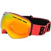 Karlak Maschera da Snowboard con Lente PC Antigraffio Perfetta per lo Sci e lo Snowboard Protezione UV Al 100%.