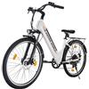 VDL E-Bike - Bicicletta elettrica da 26 pollici, unisex, batteria da 48 V 10,4 Ah, 7 marce, freni a disco, luce LED, forcella ammortizzata, 25 km/h, bicicletta elettrica da città