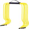 perfk 5 Pezzi di Ostacoli per l'agilità, Attrezzatura per l'allenamento della velocità, Ostacoli multifunzionali Gialli per Il Campo Fitness, Sport, 50 Cm