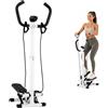 GYMAX Stepper Fitness Casa con Bande di Resistenza, Antiscivolo e Silenzios