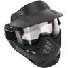Karlak Maschera per Paintball Casco di Sicurezza Infrangibile con Lente Antiappannamento per Tiro con L' e Softair, Fascia Regolabile, 21x20,5x20,3 Cm