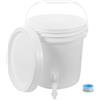 Yardwe Bidone Acqua da Campeggio con Rubinetto, Plastico 10l Bianco | Contenitore Essenziale, Design Minimalista, Accessorio Incluso, Sostituzione Semplice, Uso Esterno, Formato 10l Stile Casuale