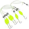 PRETYZOOM 3 Pezzi Amo da Pesca a Doppio Gancio con Struttura a Doppio Amo e Design ad Ardiglione, Materiale Metallo Resistente alla Ruggine per Pesca in Acqua Dolci