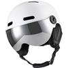 CHICIRIS Casco da Sci, Protezione ABS EPS con Occhiali Integrati e 12 Prese Aria, Casco Snowboard Fodera Rimovibile e Visiera Staccabile for Sport Invernali Uomo Donna Bambino