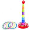 VGEBY Gioco Anelli Lancia per Bambini, Set Grande da Interno Ed Esterno per | Materiale in PVC, 5 Anelli con 2 Montanti Impilabili, Migliora la Coordinazione Occhio-mano, Divertimento per Tutta la