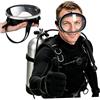 Gadpiparty Maschera da Sub Antiappannamento per Adulti Vetro Temperato | Uso per Immersione e Sport Acquatici, Fascia Regolabile, Visione Chiara, Struttura in Pvc e Vetro Temperato