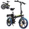 VDL Bicicletta elettrica pieghevole da 16 pollici, bicicletta elettrica pieghevole per uomo e donna, batteria da 36 V 12,8 Ah, motore potente, AAS Mini bicicletta pieghevole Pedelec compatta, per