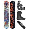 Airtracks Snowboard Set Tavola Diamond Heart Carbon Wide Hybrid Rocker Uomo 150 - Attacchi Master - Scarponi Star Black 40 - SB Bag