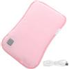 Toyvian Scaldamani Elettrico Ricaricabile, Borsa Scaldamani Usb, 10w 5v, Tessuto Felpato Rosa, Portatile, per Inverno e Uso All'aperto, per Fidanzati e Fidanzate