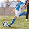 Karlak Pallone da Calcio da Allenamento Professionale Misura 5, Pallone Calcio Anti-esplosione Leggero e Robusto per Allenamento per Giovani e Adulti, Colore Blu Freddo