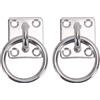 aqxreight Piastra con Occhiello Quadrato in Acciaio Inossidabile con | Anello in Acciaio Inossidabile 304, Diametro Filo 5 Mm, Diametro Interno 30 Mm, per Yacht, Barche a Vela, Kayak, Ancoraggi