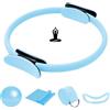 COONE Kit Pilates, Kit Pilates Completo X Casa, Attrezzi Pilates, Include L'anello di Pilates La Palla di Yoga La Cinghia di Sostegno per Lo Yoga L'anello di Yoga per Gambe (Blau)