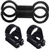 VICASKY Gancio maschera boccaglio e cinturino maschera sub, nero, silicone e ABS, confezione da 4 pezzi, flessibile, per snorkeling e immersioni