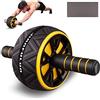 Tbest Rullo Addominale con Tappetino per Ginocchia Ultra-Largo | Ruota antiscivolo, maniglie assorbenti il sudore, allenamento in palestra a casa, adatto per fitness per uomini e donne