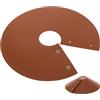 VICASKY Paralume da Campeggio Rotondo Marrone in Pu Resistente Luce Affidabile e Facile Manutenzione per Picnic e RV Outdoor