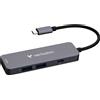 Verbatim Hub USB-C 3.2 Verbatim Essentials 4 Porte 100W 5000Mbit/s Grigio [32155]