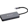 Verbatim Hub USB-C 3.2 Verbatim Essentials 6 Porte 100W 5000Mbit/s Grigio [32157]