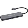 Verbatim Hub USB-C 3.2 Verbatim Essentials 6 Porte 100W 5000Mbit/s Grigio [32156]