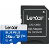 Lexar 256GB Scheda microSD Lexar C10 A2 U3 V30 Blu [SFLXRMD256BLPL1]