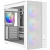 Case Sama S50 ARGB Midi Tower ATX/Micro-ATX/Mini-ITX Bianco [S50-WHAGA4X1-GL]