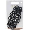 Solida Fermaglio automatico nero shiny con ornamenti Fermacapelli 1 pz.