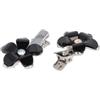 Solida Haarclip Blume schwarz Fermacapelli 2 pz.