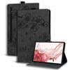 Succtopy Custodia per Samsung Galaxy Tab S7 FE 12.4 5G/ S8+ Plus 5G 2022/ S7+ Plus 12.4 Cover in Pelle PU Flip Portafoglio con Porta Penna Custodia con Funzione di Supporto - Nero