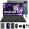 TABWEE Tablet Android 16 con Tastiera, 24 GB RAM+ 256 GB ROM(4 TB TF) | Ideale per Intrattenimento, Octa-Core, Widevine L1, Tablet 10 Pollici in Offerta, Gemini AI, Face ID (Garanzia di 4 Anni)
