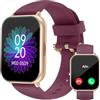 RUIMEN Smartwatch Donna Chiamate Bluetooth Musica Orologio Contapassi da Polso Cardiofrequenzimetro Saturazione Ossigeno Fitness Watch Ciclo Mestruale Controllo Sonno per Android iOS Viola