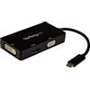 StarTech Adattatore Multiporta USB-C 3-in-1 HDMI/DVI/VGA, 4K (CDPVGDVHDBP) | Scheda Grafica Esterna per Monitor, Uscita Video fino a 4K