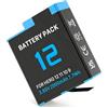 MIGAFEI Batteria da 2000mAh per GoPro Hero 12/11/10/9, batteria di ricambio agli ioni di litio da 3,85V compatibile con GoPro Hero 12, 11, 10, 9 Black - Alta capacità