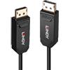 LINDY 38523 Cavo Fibre Optic Hybrid DisplayPort 2.0 UHBR10, fibra ottica ibrida, cavo AOC, 4K@144Hz, 8K@60Hz, 40 Gbit/s