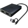 i-tec USB-A/USB-C Dual 4K/60 Hz HDMI Video Adapter