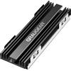 GRAUGEAR Dissipatore di calore per SSD M.2 NVMe (2280), passivo, kit di raffreddamento M.2, adatto per PlayStation®5 e PS5 Slim, 2 cuscinetti termici in silicone, alluminio