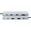 Techly 623707 Docking Station 10 in 1 USB-C™ USB HDMI DP Lettore SD/TF RJ45 2.5G/PD Hub Multiporta Silver