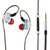 Linsoul 7Hz Salnotes Zero HiFi 10mm Dynamic Driver in-Ear Auricolare IEM composito piastra frontale in acciaio inossidabile Cavo OFC a 2 pin staccabile (blu, con microfono, 3,5 mm)