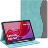 FINTIE Custodia Compatibile con Lenovo Tab M11 (TB330) 11 Pollici 2024 | con Portapenne - Multi-angli Leggero Morbida TPU Cove, Auto Sonno/Sveglia, Turquoise