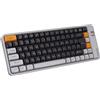 KRUX Zyro Tastiera a membrana wireless al 75%, layout al 75%, QWERTY US, Bluetooth e 2,4 GHz, ricarica USB-C, tasti silenziosi, 84 tasti, tastiera wireless per ufficio, casa, laptop e uso quotidiano
