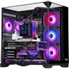 Itek Case DARK CAVE PANO - Gaming Tower- ATX- 4x12cm ARGB fan- 2xUSB3- Type-C- parete laterale, frontale e superiore in vetro temperato