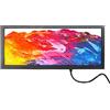 VSDISPLAY 12,3 1920x720 600 NITs a barra larga LCD e scheda H/D USB VGA | Monitoraggio portatile con altoparlante, guscio metallico, con adattatore di alimentazione da 12 V CC